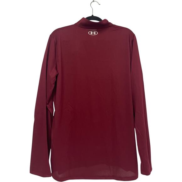 Under Armour UA Team Tech 1/4 Zip Long Sleeve Maroon Men's Sz L NWT - Picture 2 of 9